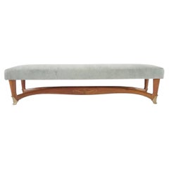 large Guglielmo Ulrich bench, walnut and brass, 1940