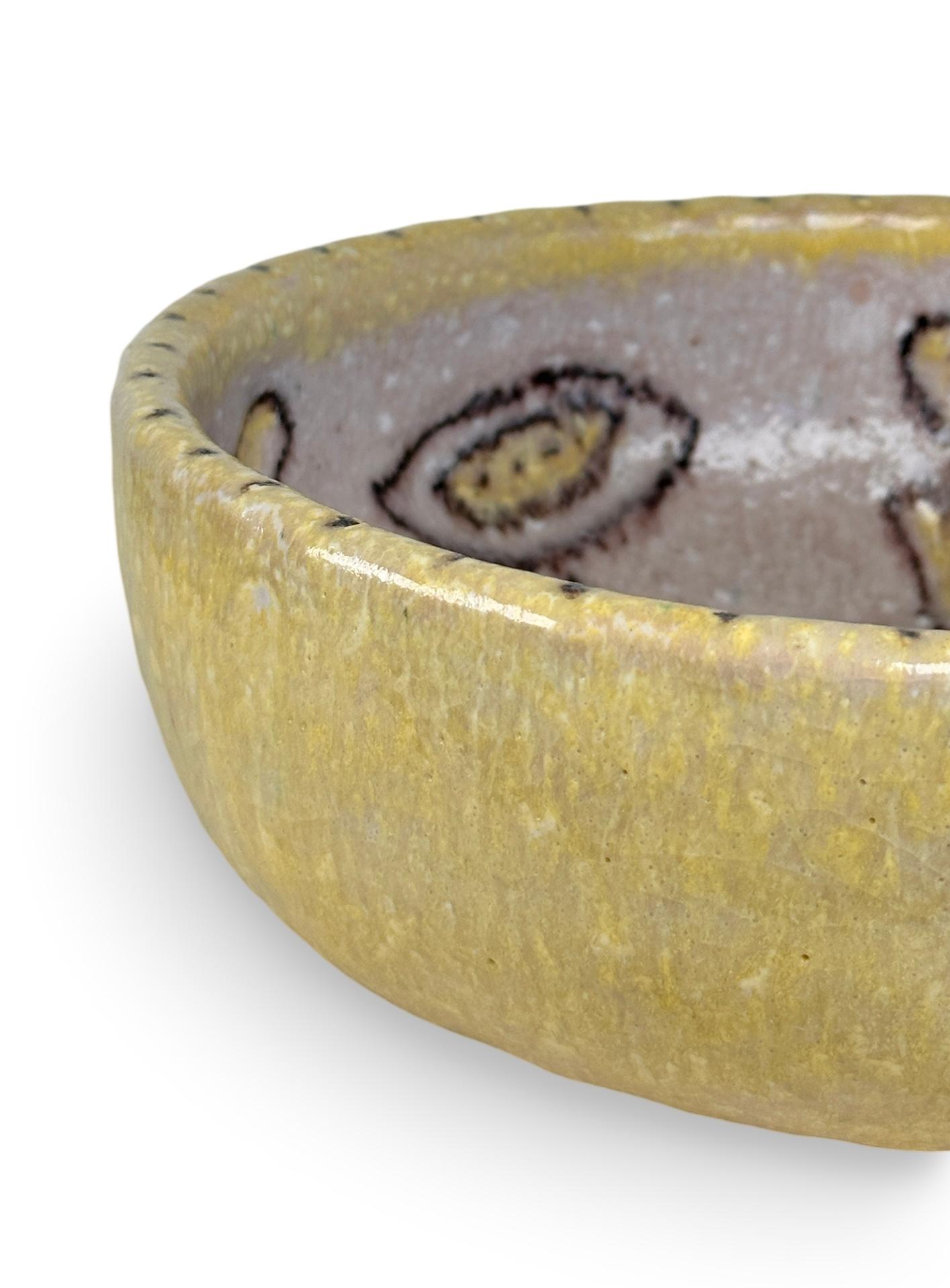 Italiano Grande ciotola di Guido Gambone, centrotavola in ceramica italiana in vendita