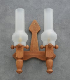 Large Guillerme et Chambron Double Wall Light Sconce