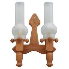 Large Guillerme et Chambron Double Wall Light Sconce