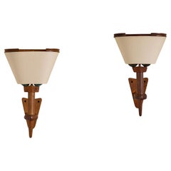 Large Guillerme et Chambron Wall Sconce