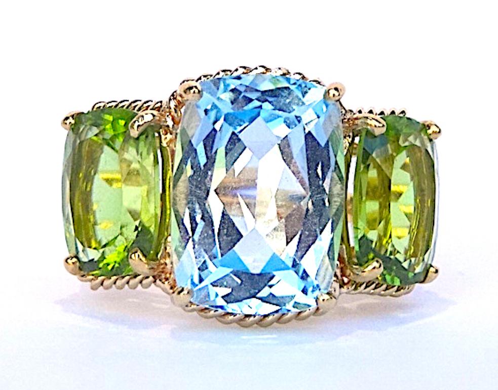 Large GUM DROP Earrings with Peridot and Citrine and Diamonds For Sale 8