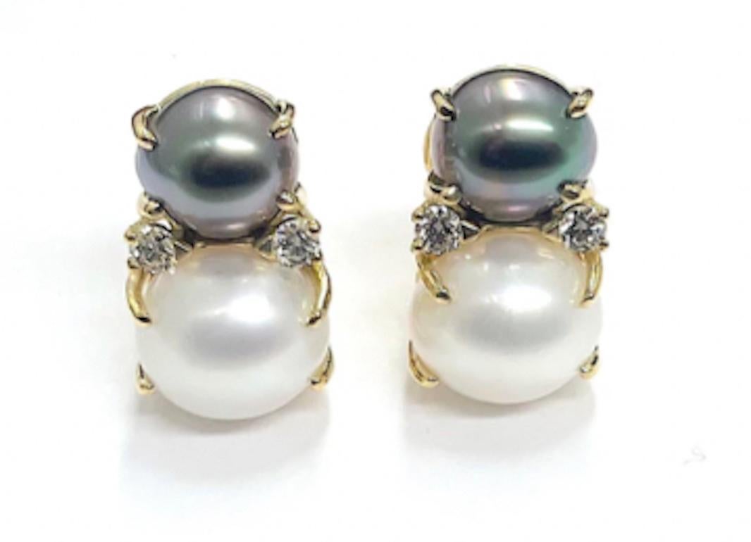 Large GUM DROP Earrings with Champagne Quartz and Citrine and Diamonds For Sale 6
