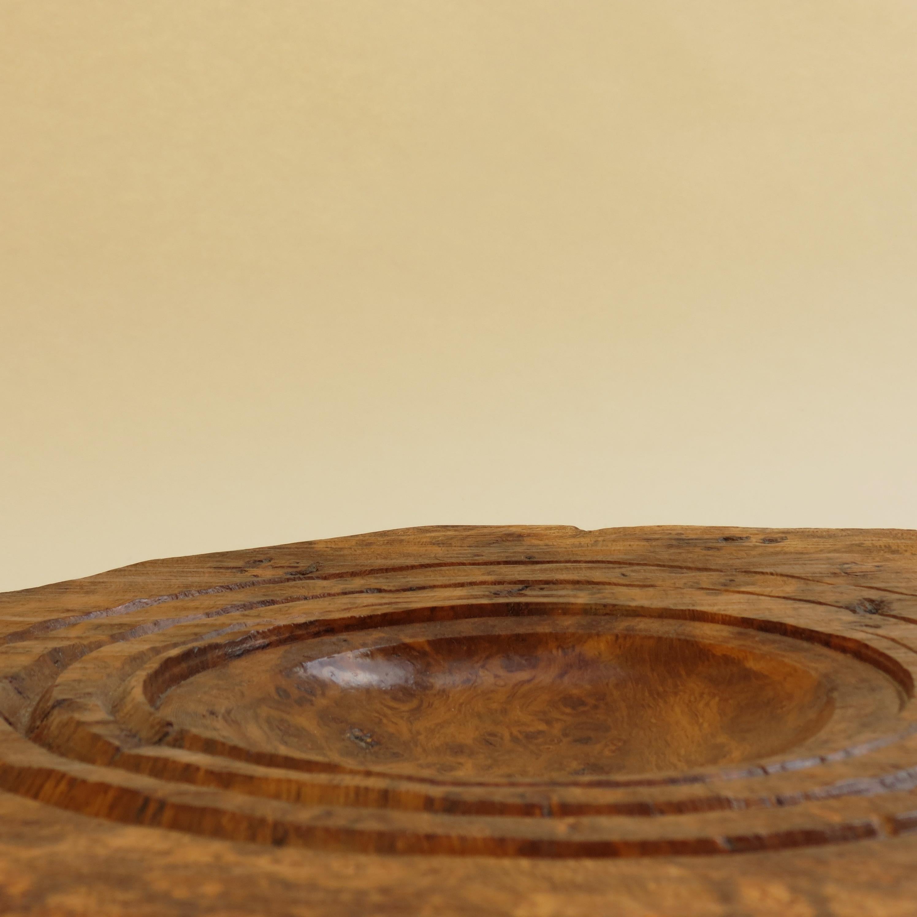 Hand-Crafted Large Gum Wood Hand Turned Bowl by Mike Scott 'Chai', 1980s
