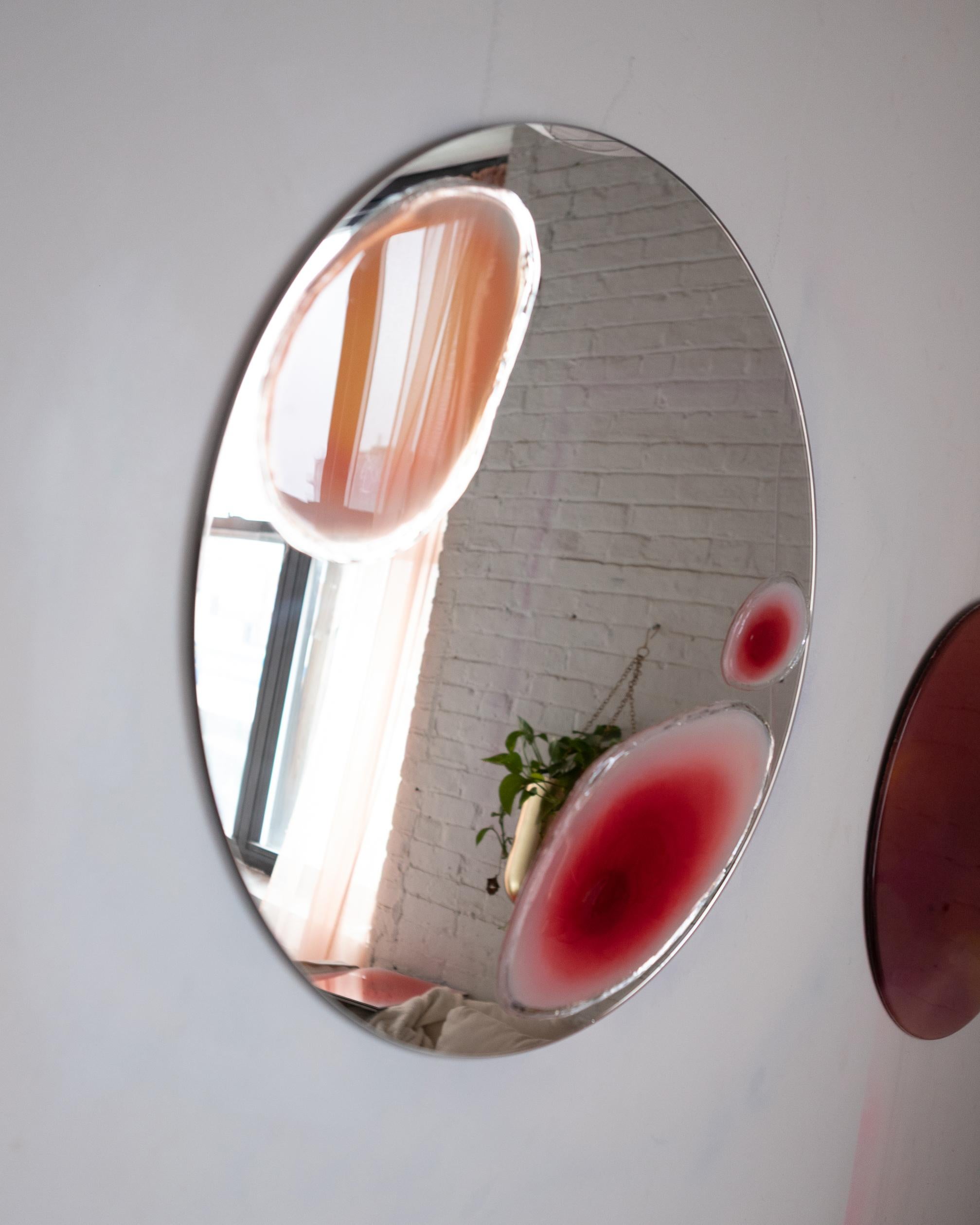 Large Gumdrop Mirror by Courtney Kinnare, Contemporary Resin Art Mirror For Sale 3