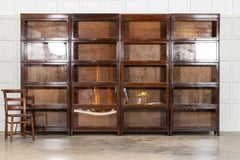 Large Gunn Mahogany Glazed Sectional Bookcase