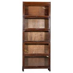 Large Gunn Mahogany Glazed Sectional Bookcase