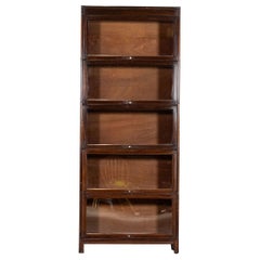 Large Gunn Mahogany Glazed Sectional Bookcase