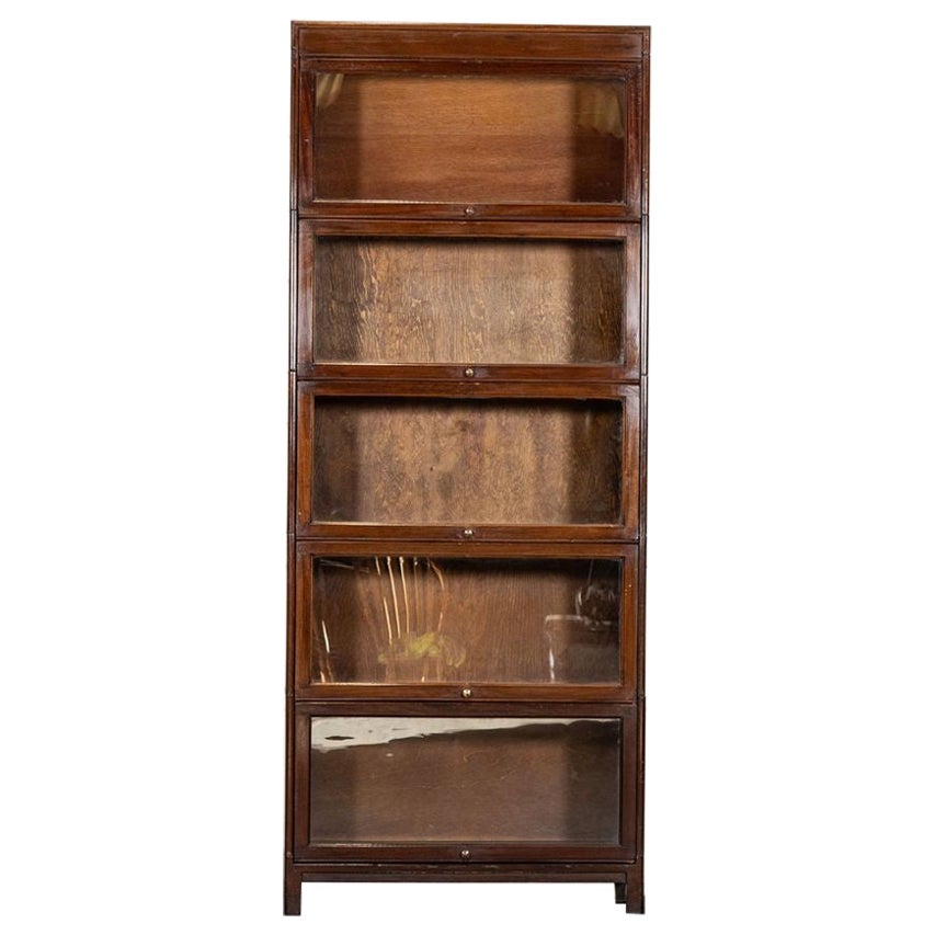 Large Gunn Mahogany Glazed Sectional Bookcase For Sale