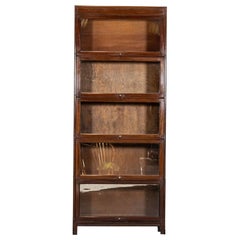 Large Gunn Mahogany Glazed Sectional Bookcase