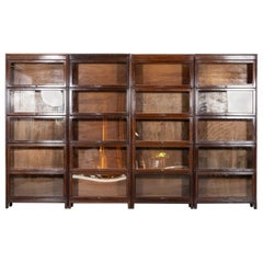 Large Gunn Mahogany Glazed Sectional Bookcase