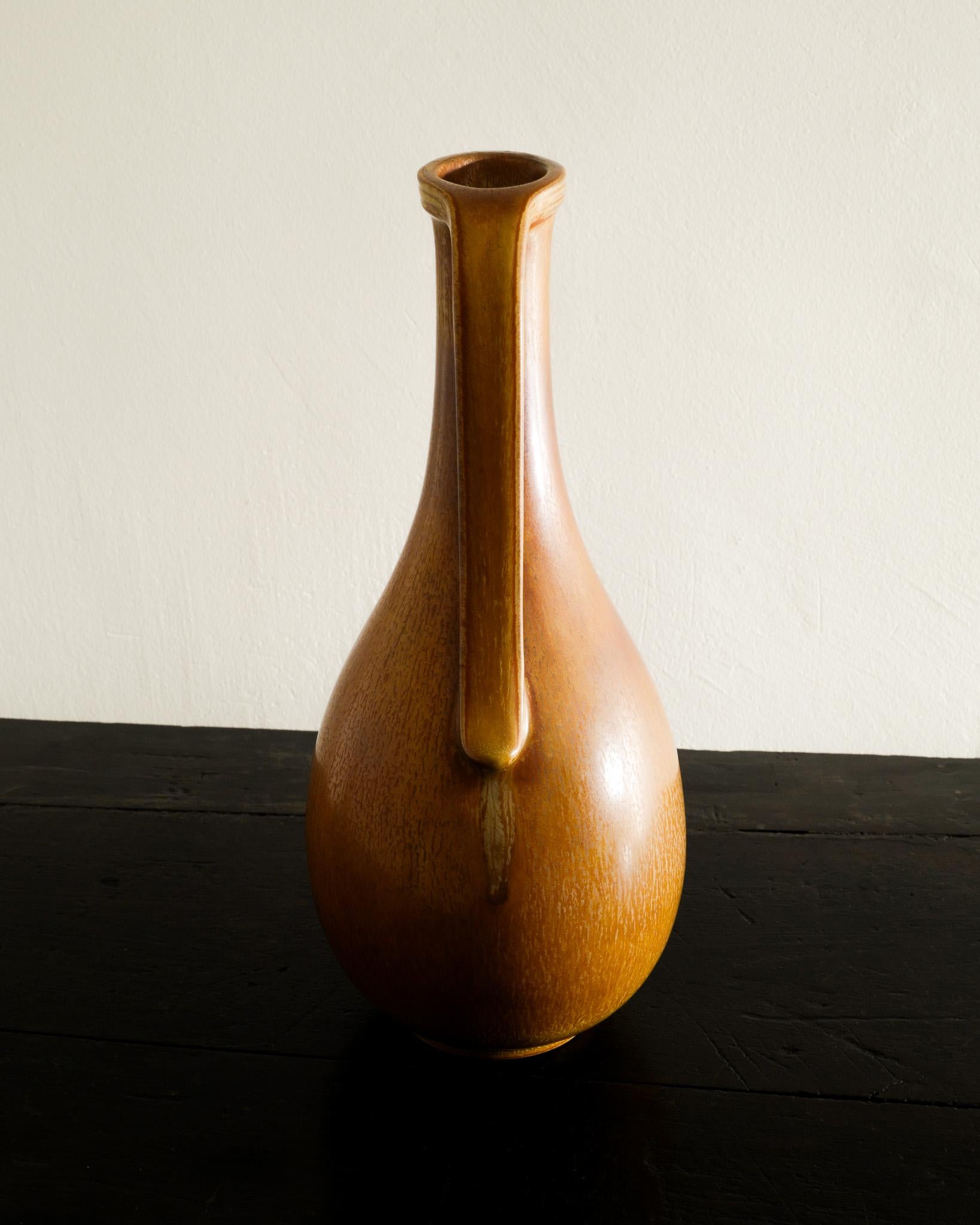 Large Gunnar Nylund Mid Century Ceramic Pitcher Vase by Rörstrand Sweden, 1950s In Good Condition For Sale In Stockholm, SE