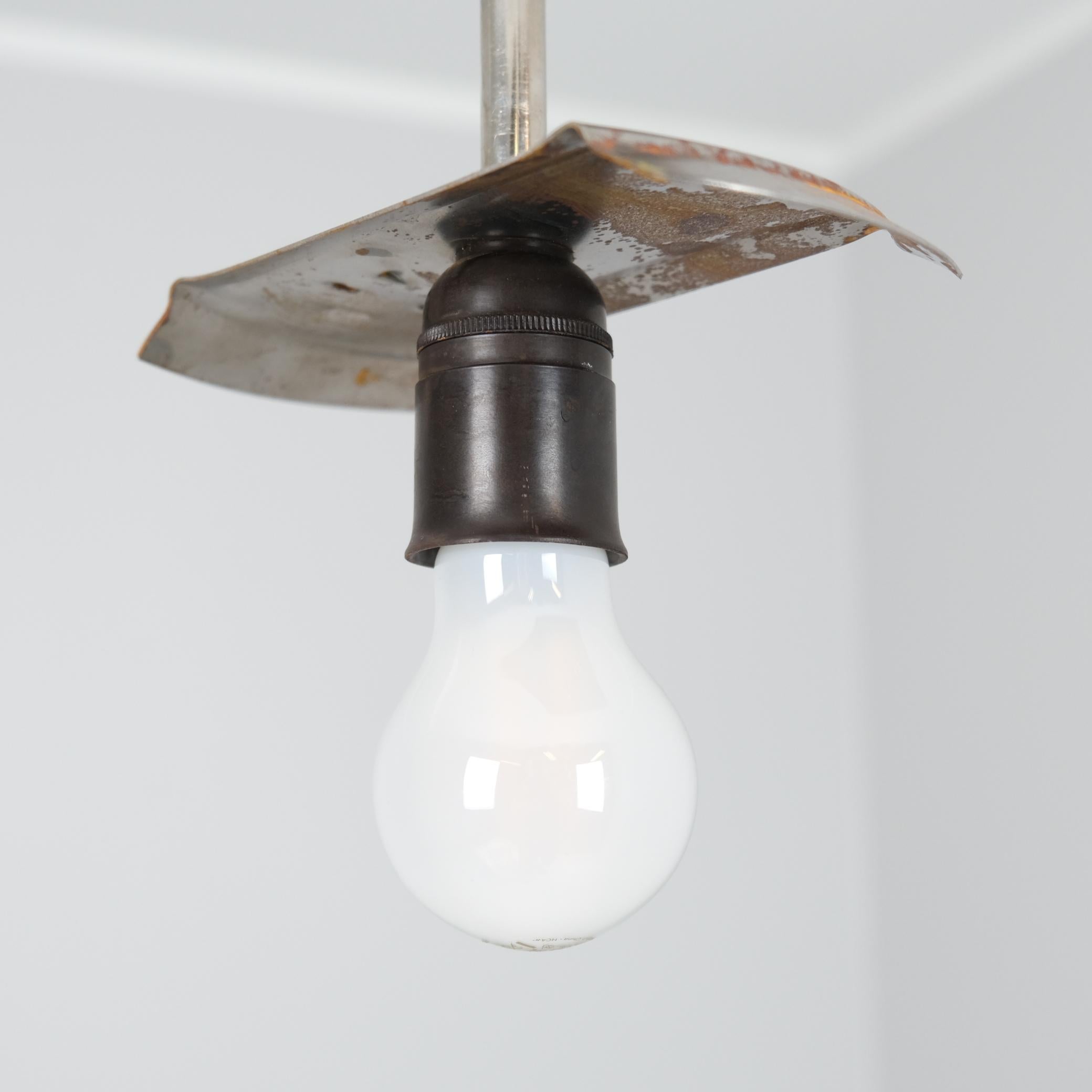 Große Gunnel Nyman-Pendelleuchte 81003, vernickeltes Messing und weißes Opalglas, Idman 1950er Jahre im Angebot 5