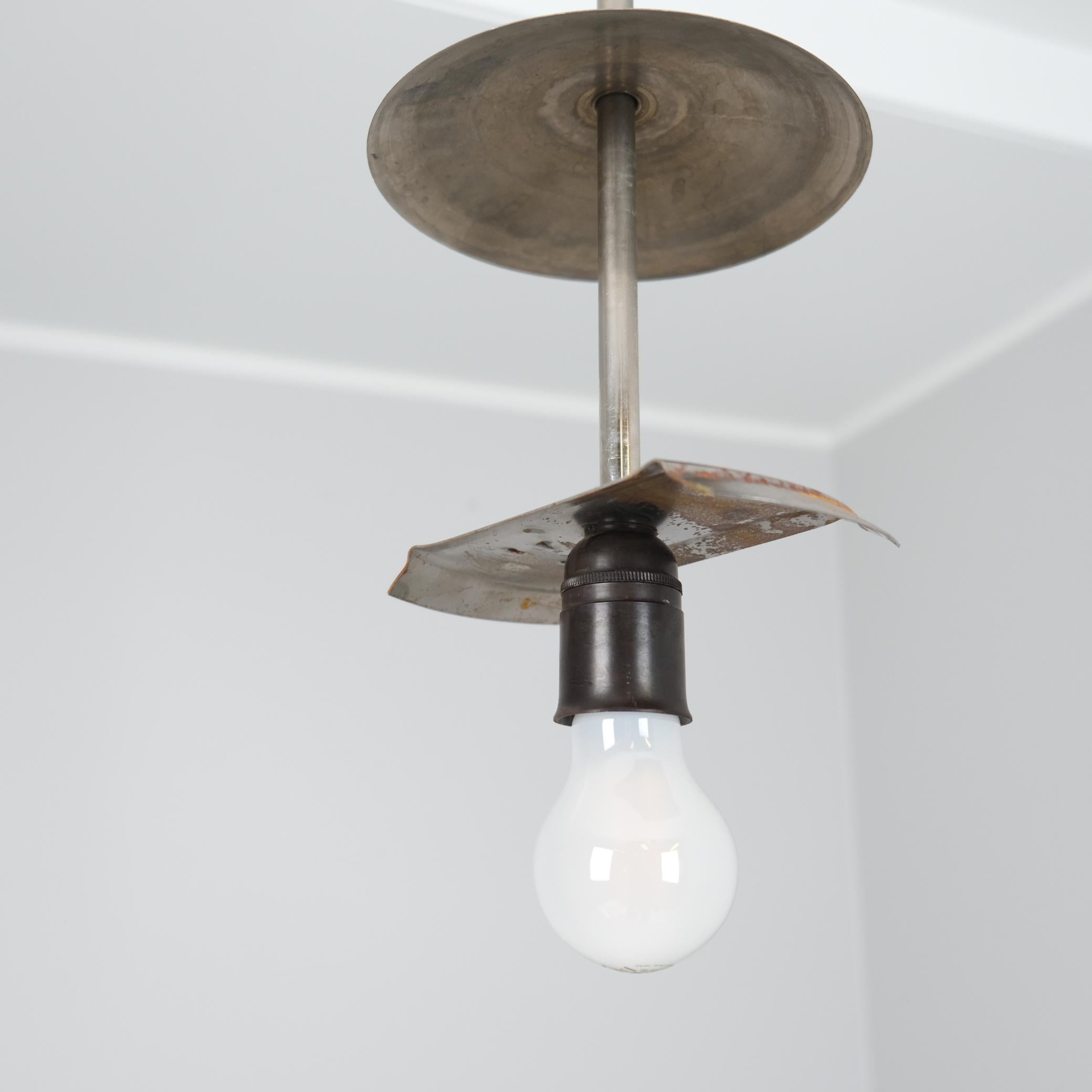 Große Gunnel Nyman-Pendelleuchte 81003, vernickeltes Messing und weißes Opalglas, Idman 1950er Jahre im Angebot 6