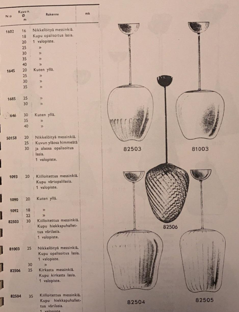 Grande suspension Gunnel Nyman 81003, laiton nickelé et verre opale blanc, Idman 1950s en vente 5