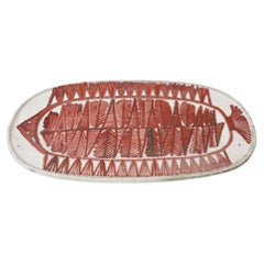 Large Gustave Reynaud "Rascasse" Platter for Le Murier, France 1960's