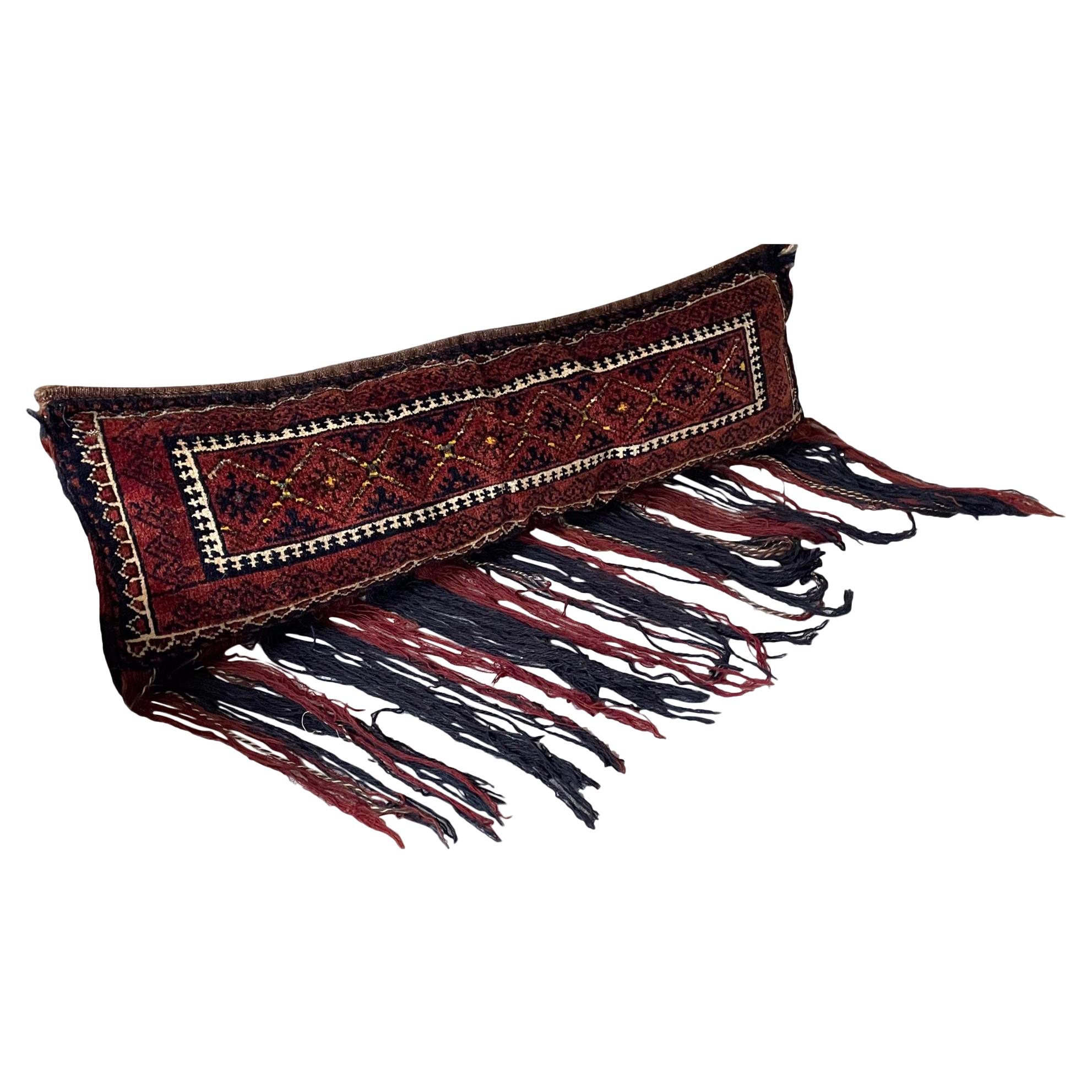Large Gypsy Oriental Salt Bag or Rug Embroidery Pillow For Sale