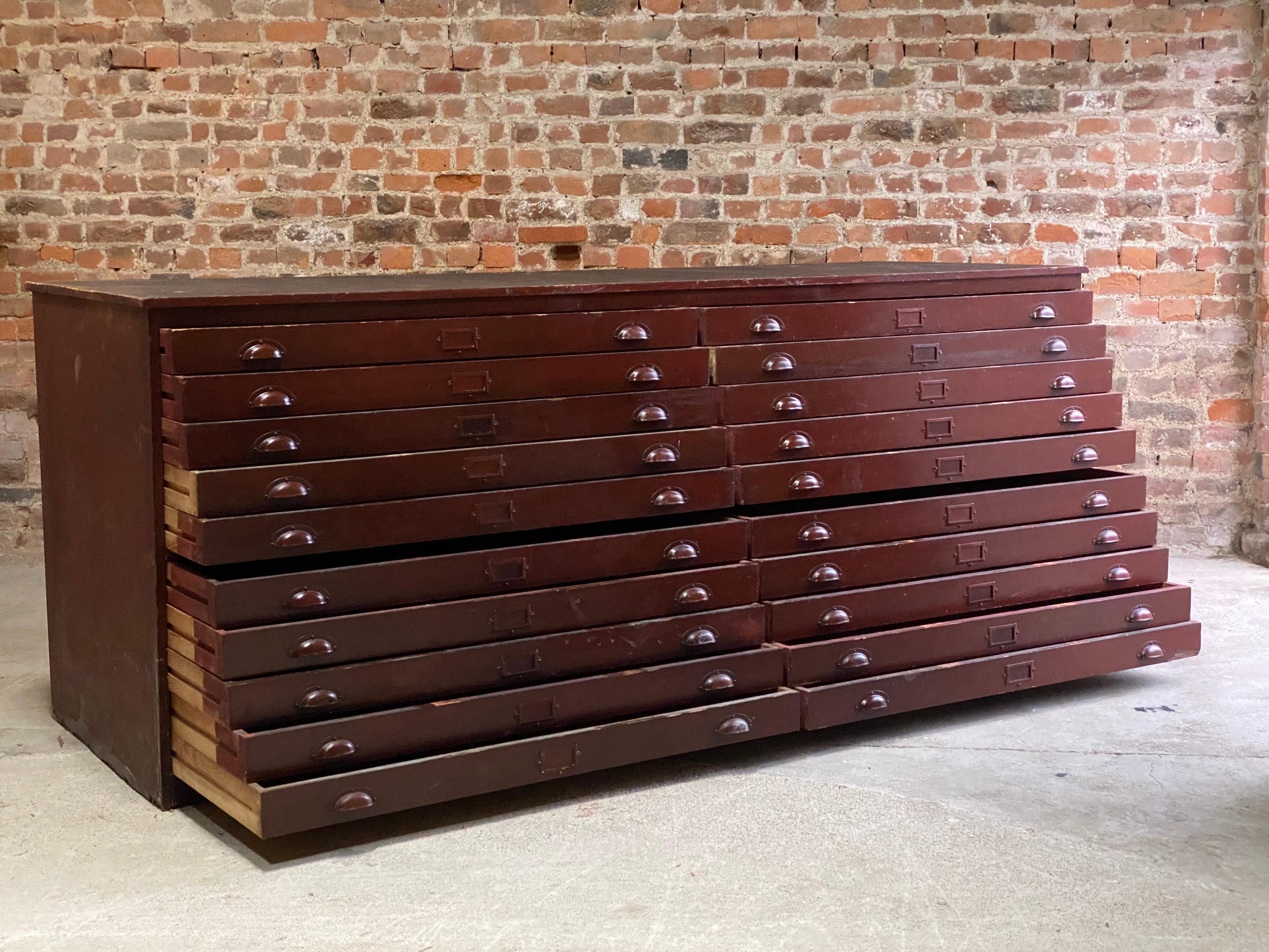 Mid-20th Century Large Haberdashery Industrial Chest of Drawers Loft Style, circa 1930s