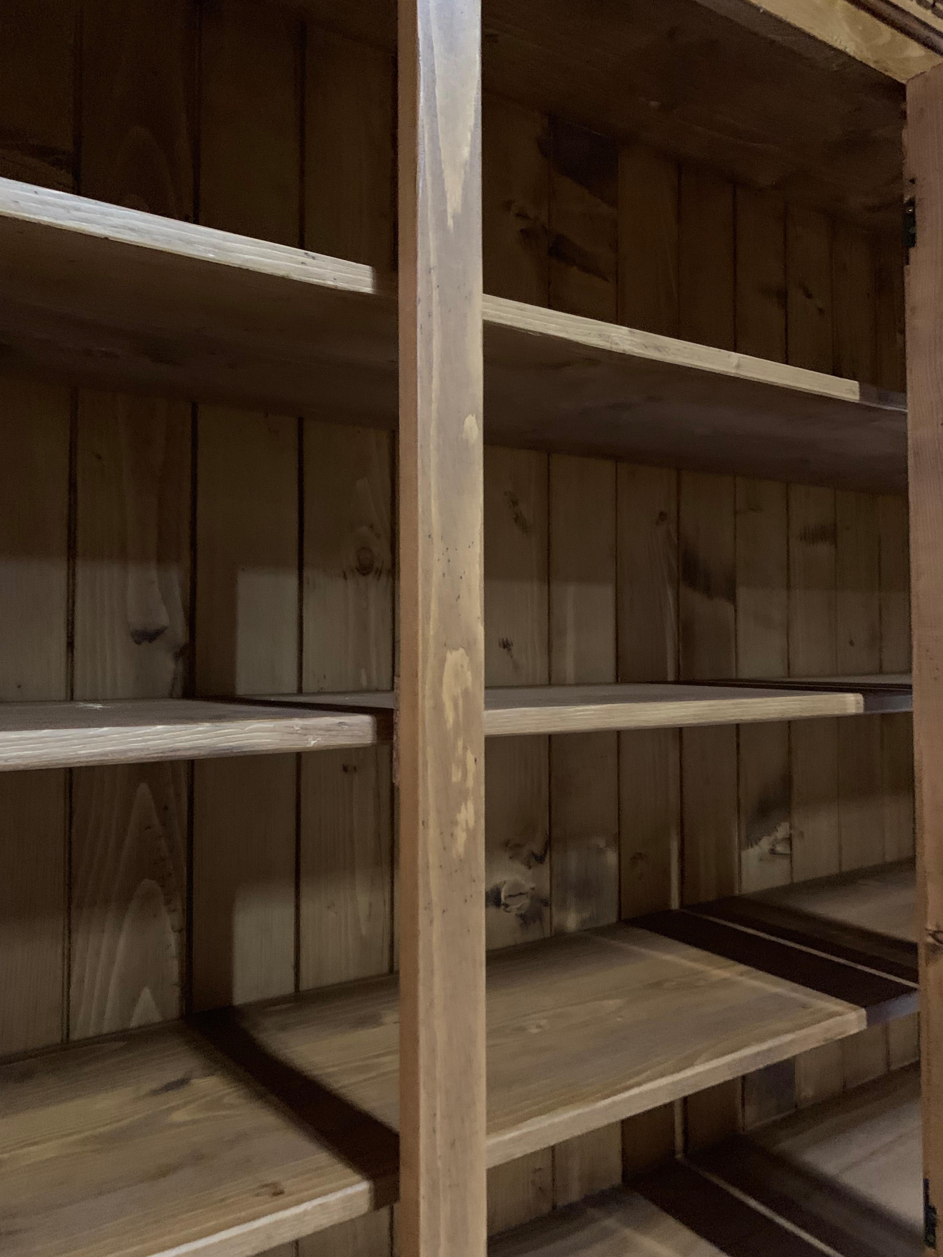 British Large Haberdashery Shop Cabinet Solid Pine Apothecary, 20th Century