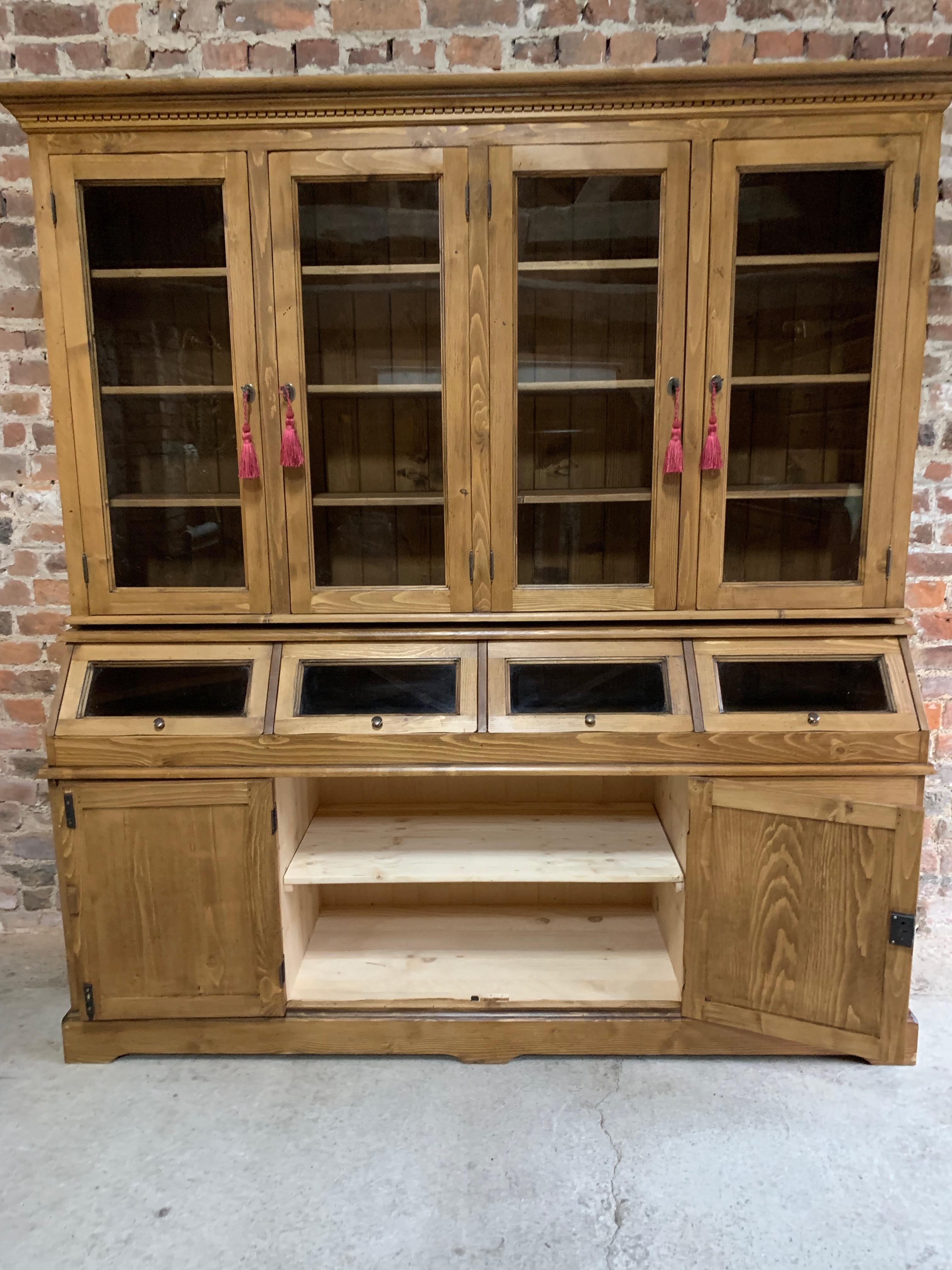 Late 20th Century Large Haberdashery Shop Cabinet Solid Pine Apothecary, 20th Century