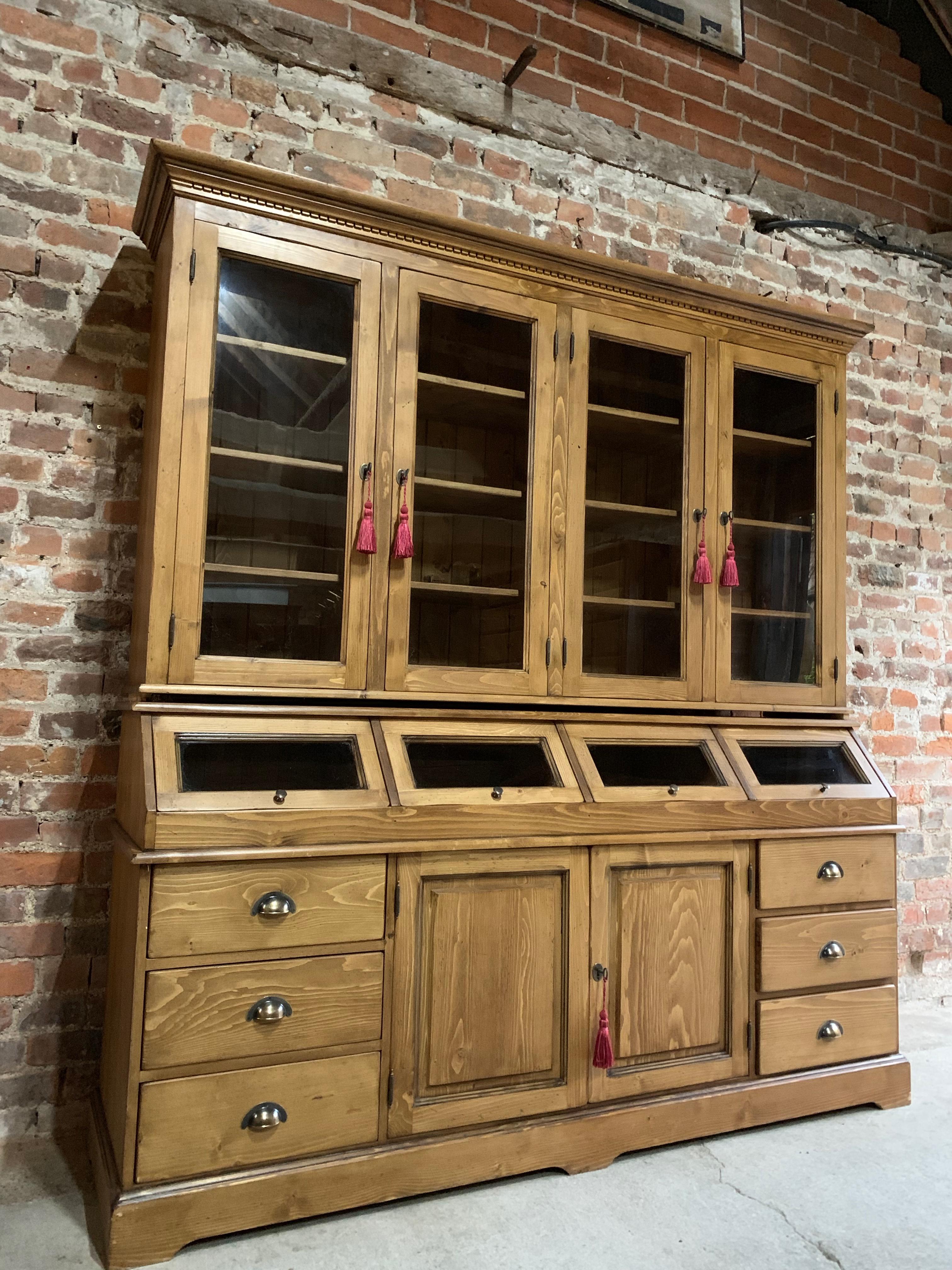 Large Haberdashery Shop Cabinet Solid Pine Apothecary, 20th Century 2