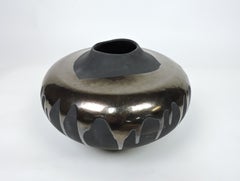 Große moderne Haeger-Keramik-Vase mit Tropfglasur-Gefäß, Raku-Kollektion