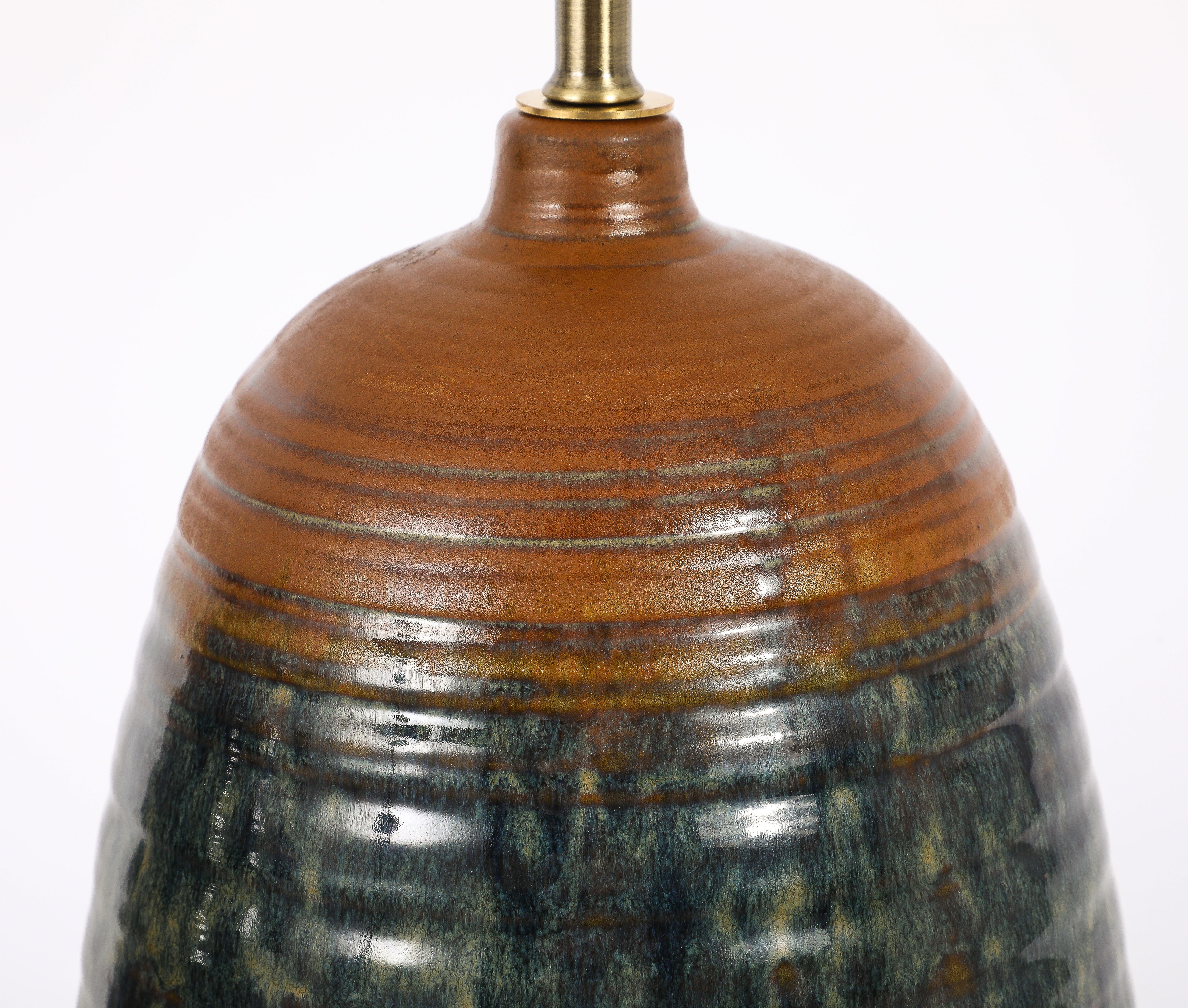 Grandi lampade da tavolo in ceramica di Haeger, USA anni '50 in vendita 6