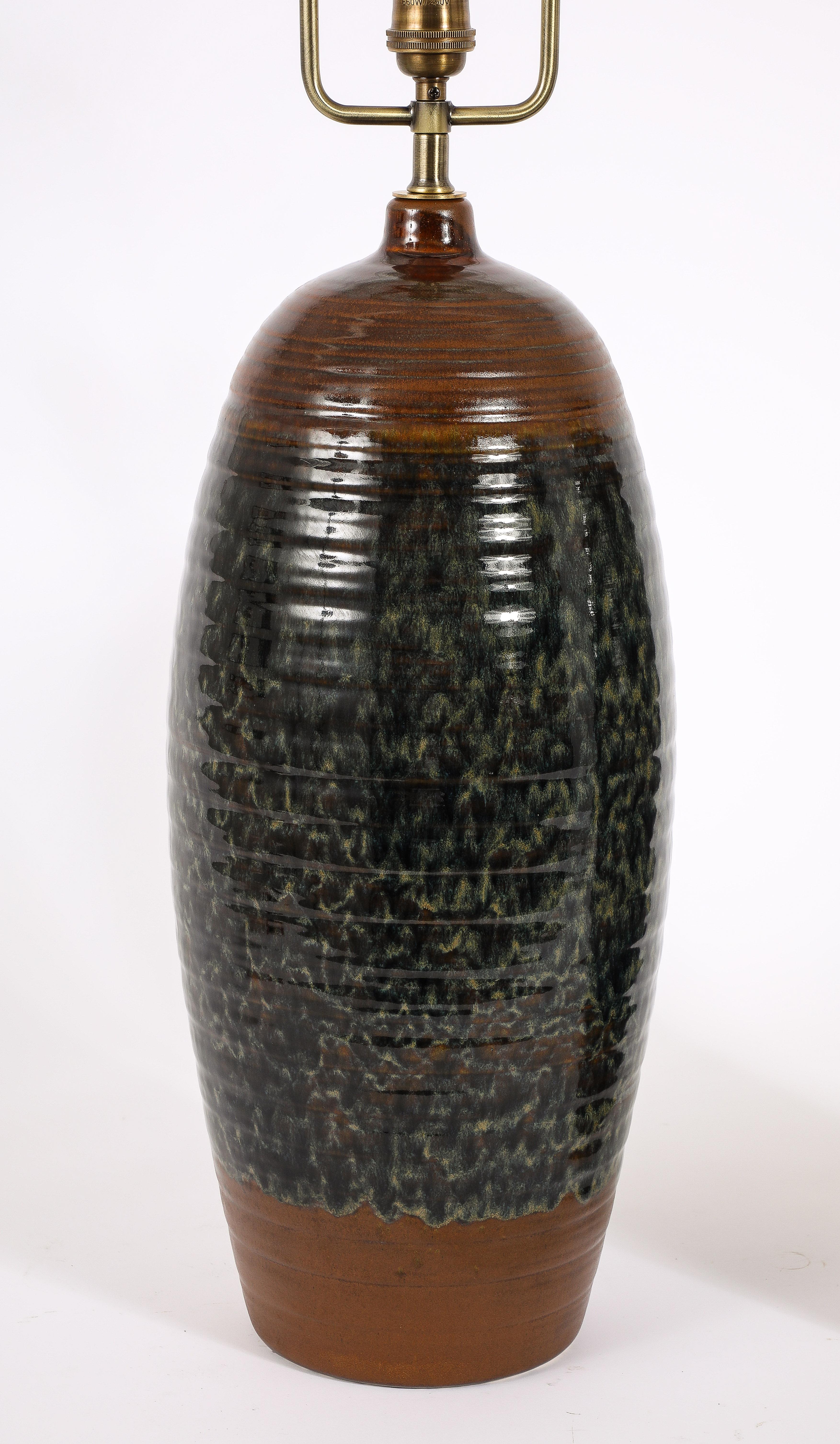 XX secolo Grandi lampade da tavolo in ceramica di Haeger, USA anni '50 in vendita