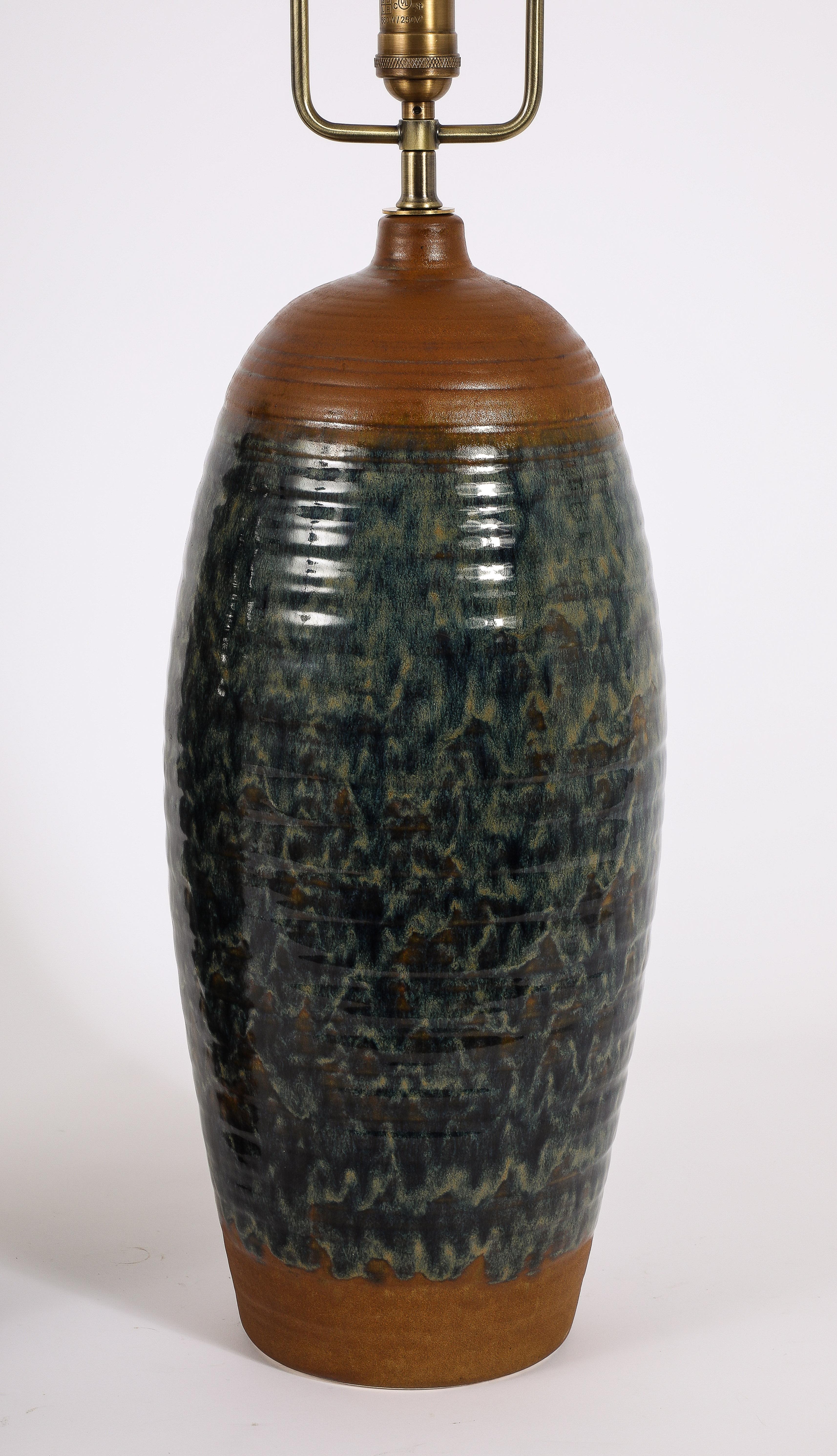 Ceramica Grandi lampade da tavolo in ceramica di Haeger, USA anni '50 in vendita