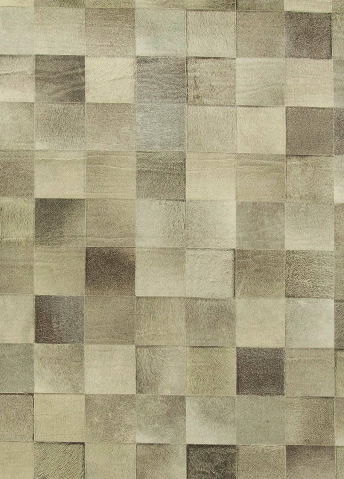 Large hair-on-hide grey and light brown modern rug by Doris Leslie Blau.
Size: 17'5