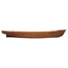 Antique Large Half Hull Ship Model from Danish Shipyard, C. 1920-1930