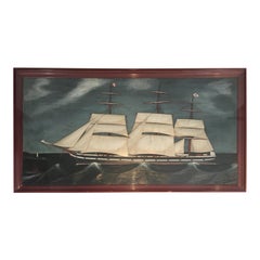 Antique Large Half Plan Painted Model of the Northbroox Boat