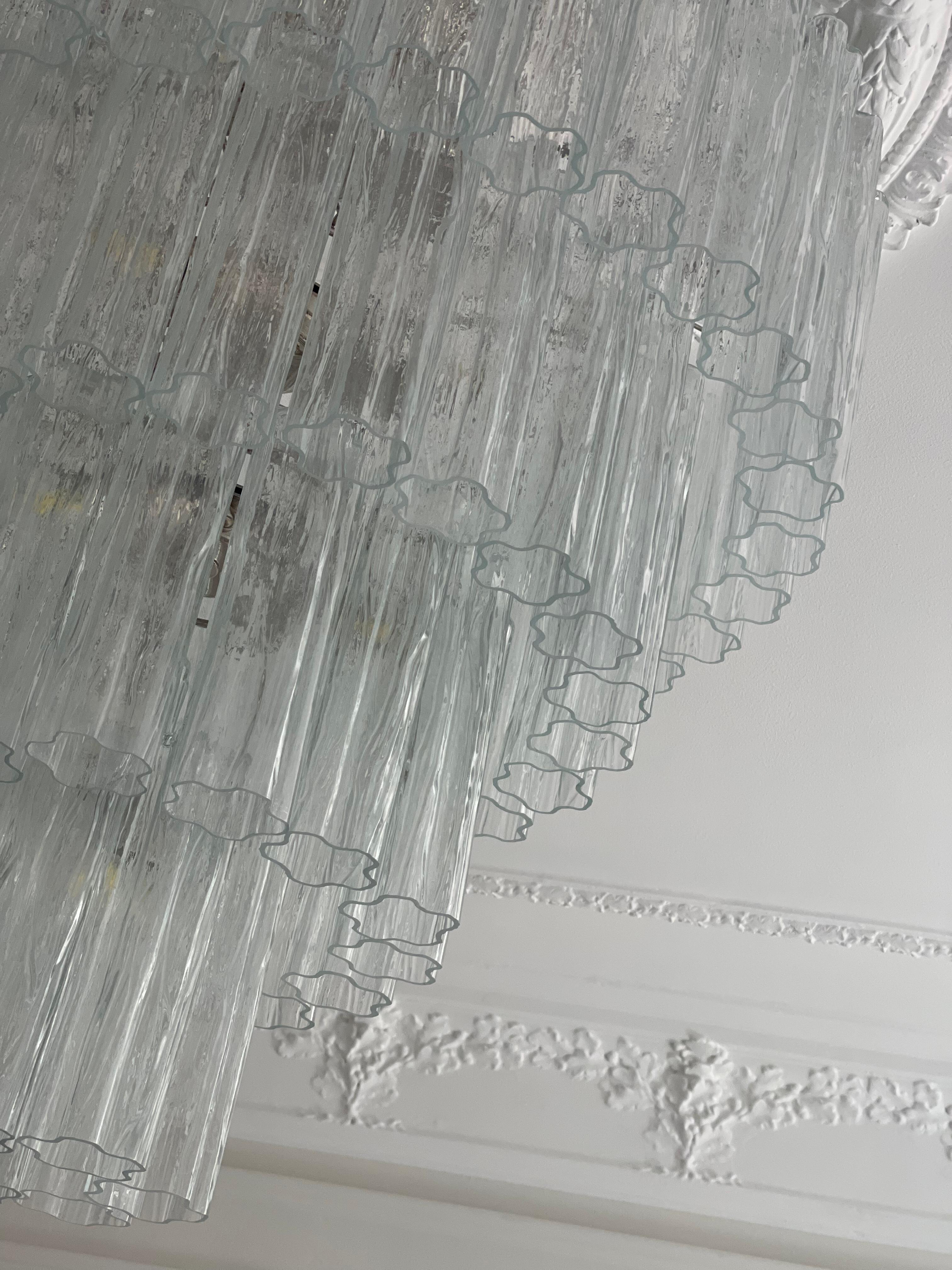 Large Hallway Murano Chandelier in the of style of Venini For Sale 5