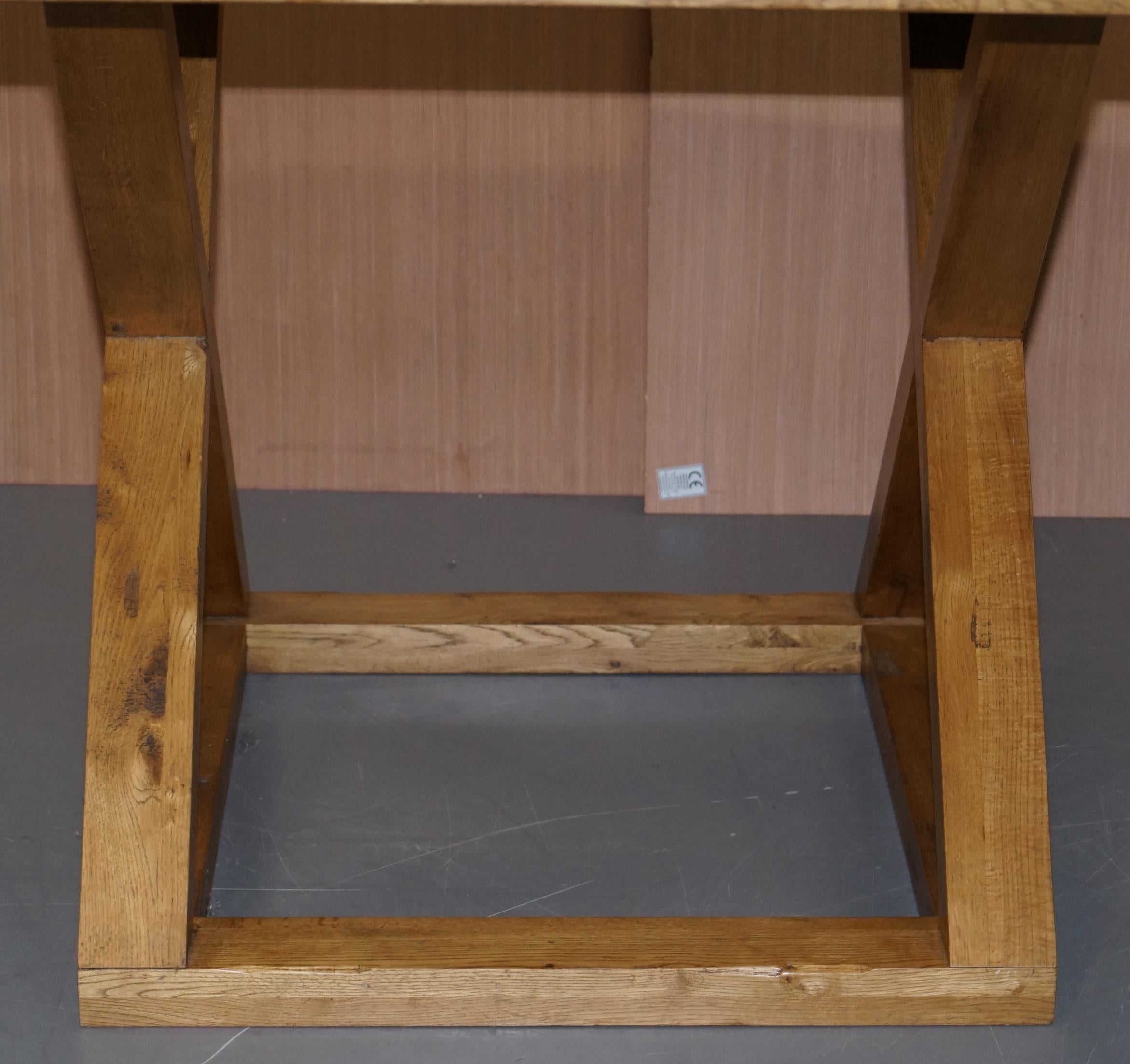 20th Century Large Halo Pegged Oak High Bar Table to Seat 8-12 People with Ease For Sale