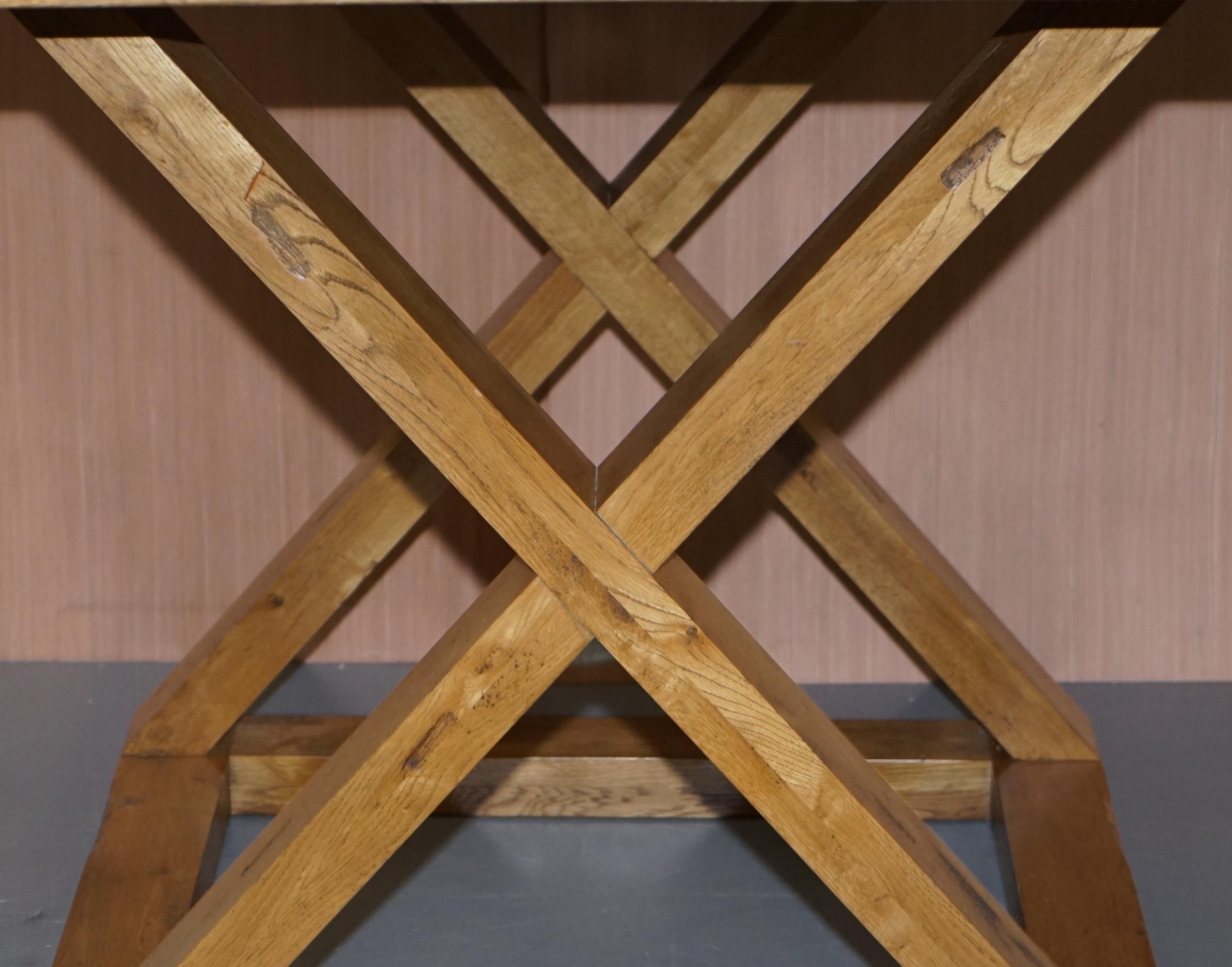 Large Halo Pegged Oak High Bar Table to Seat 8-12 People with Ease In Good Condition For Sale In West Sussex, Pulborough