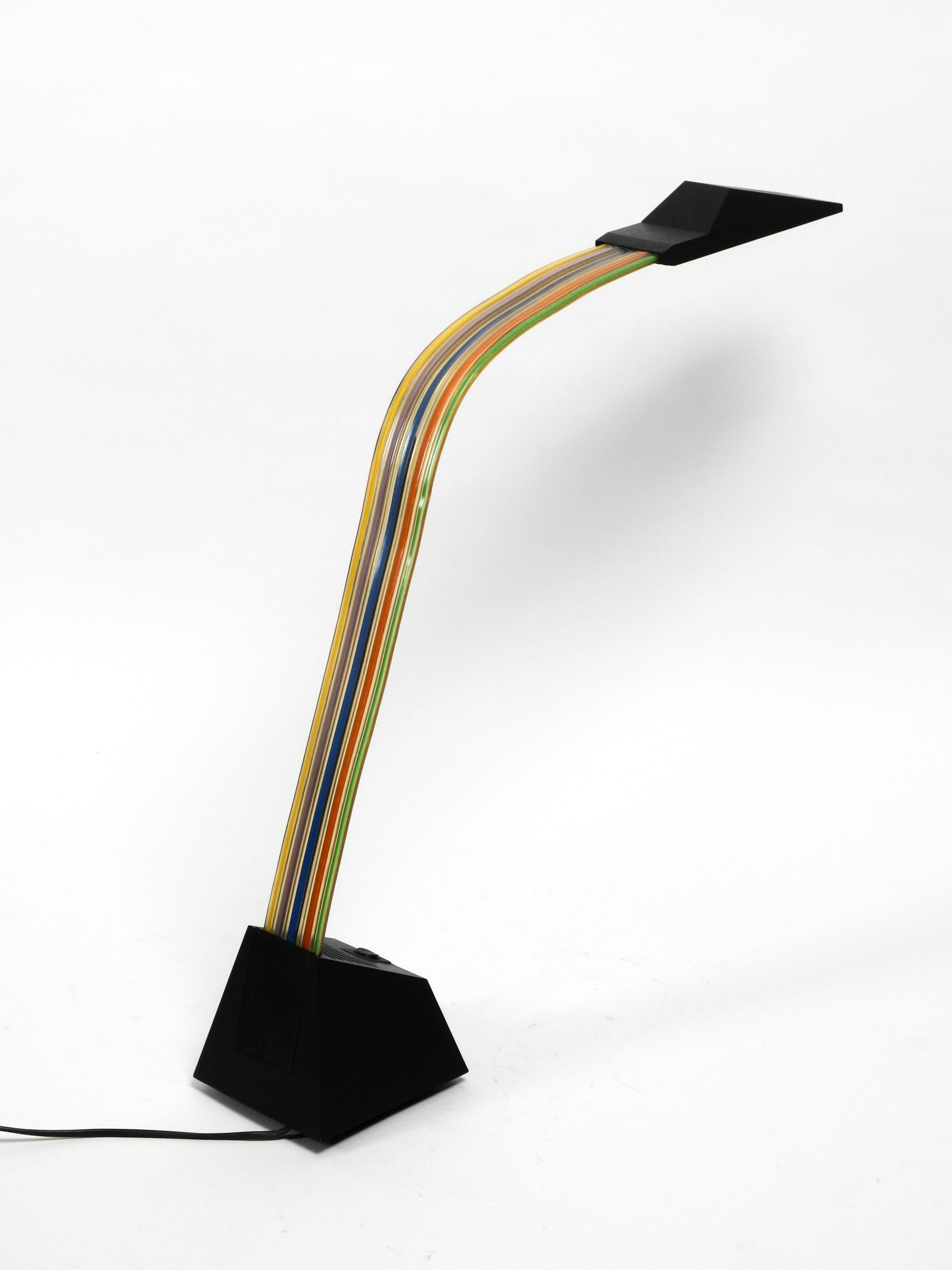 Post-Modern Large Halogen Table Lamp by Alberto Fraser for Stilnovo 1980s Postmodern Design For Sale