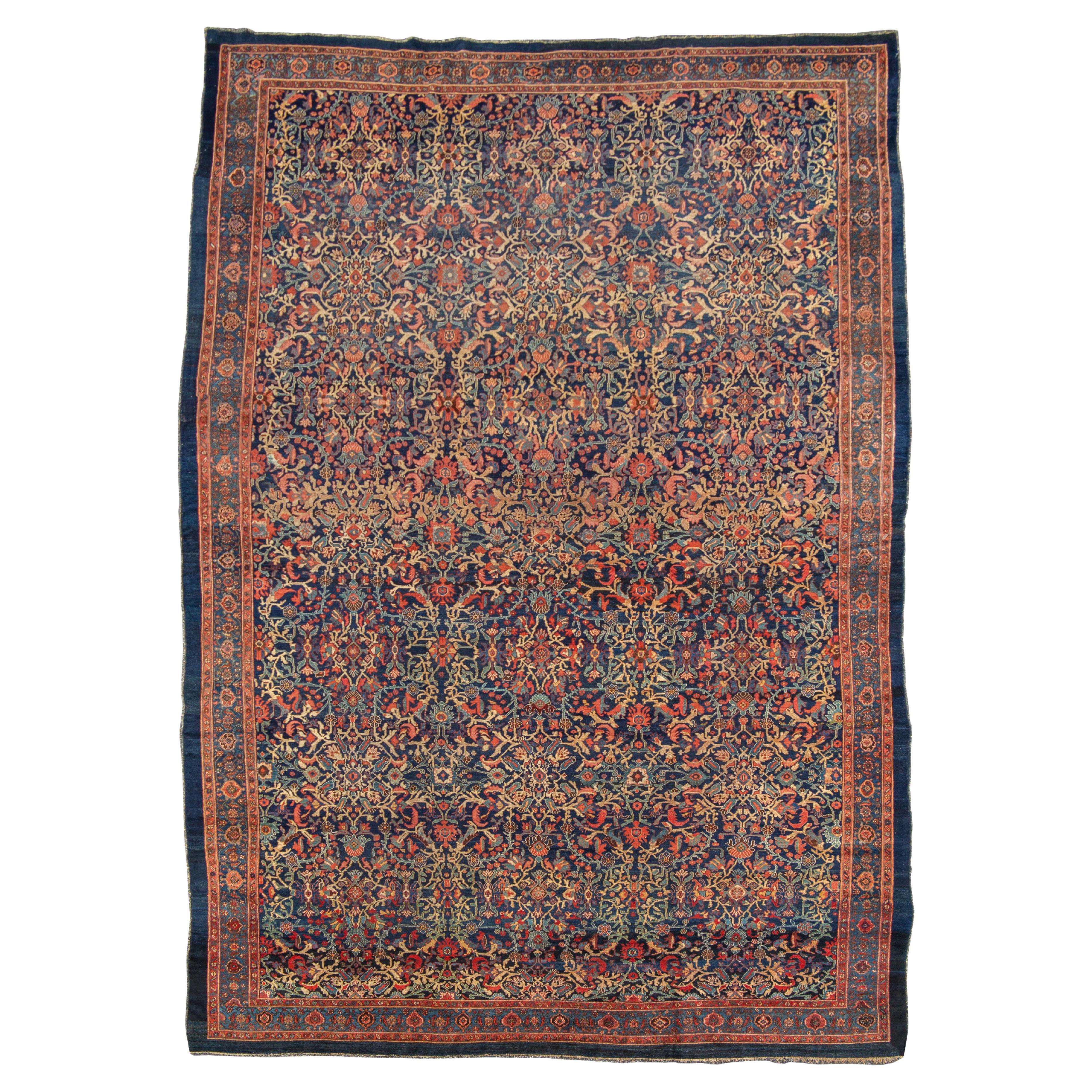 Large Hamadan carpet, c. 1900 For Sale