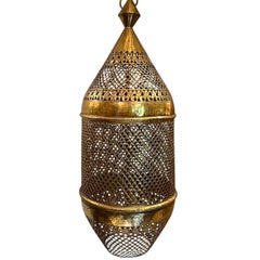 Large Hammered and Pierced Moroccan Lantern