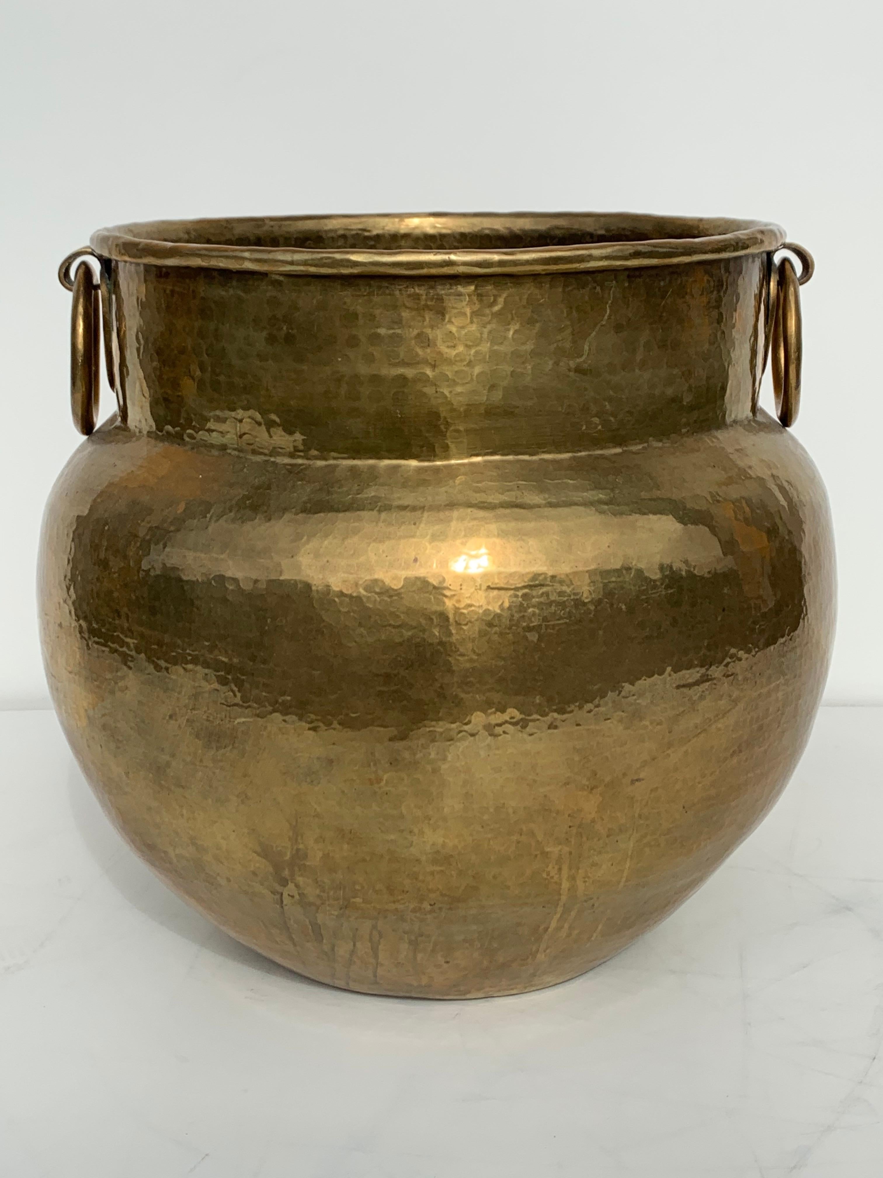 large brass planters