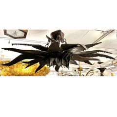 Large Hammered Iron Light Fixture