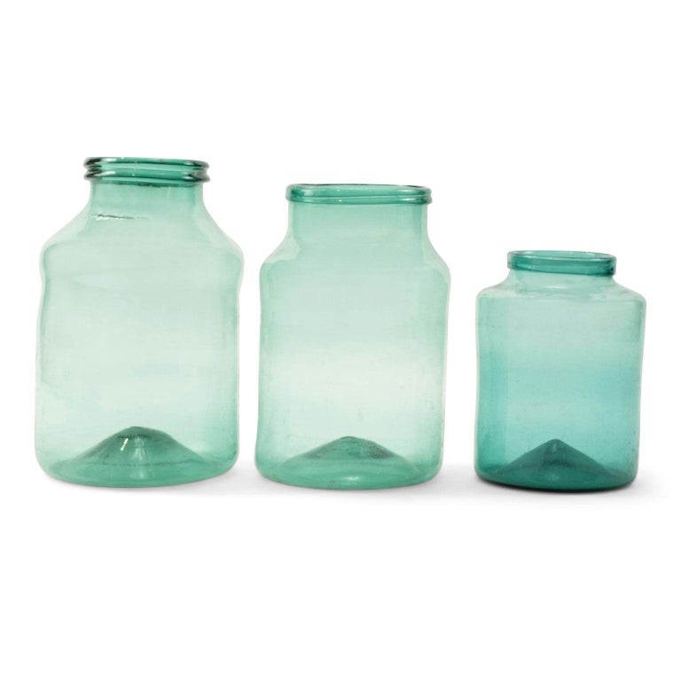 Large Hand Blown Antique Glass Jar For Sale at 1stDibs