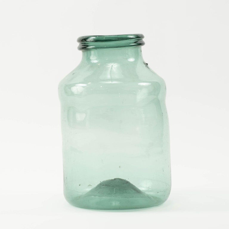 Large HandBlown Antique Glass Jar For Sale at 1stDibs