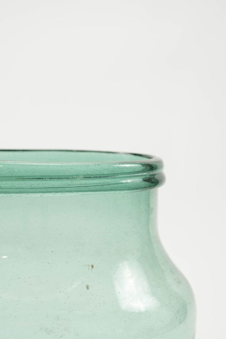 Large Hand Blown Antique Glass Jar For Sale at 1stDibs