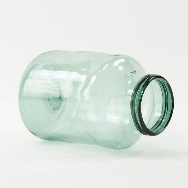 Large HandBlown Antique Glass Jar For Sale at 1stDibs
