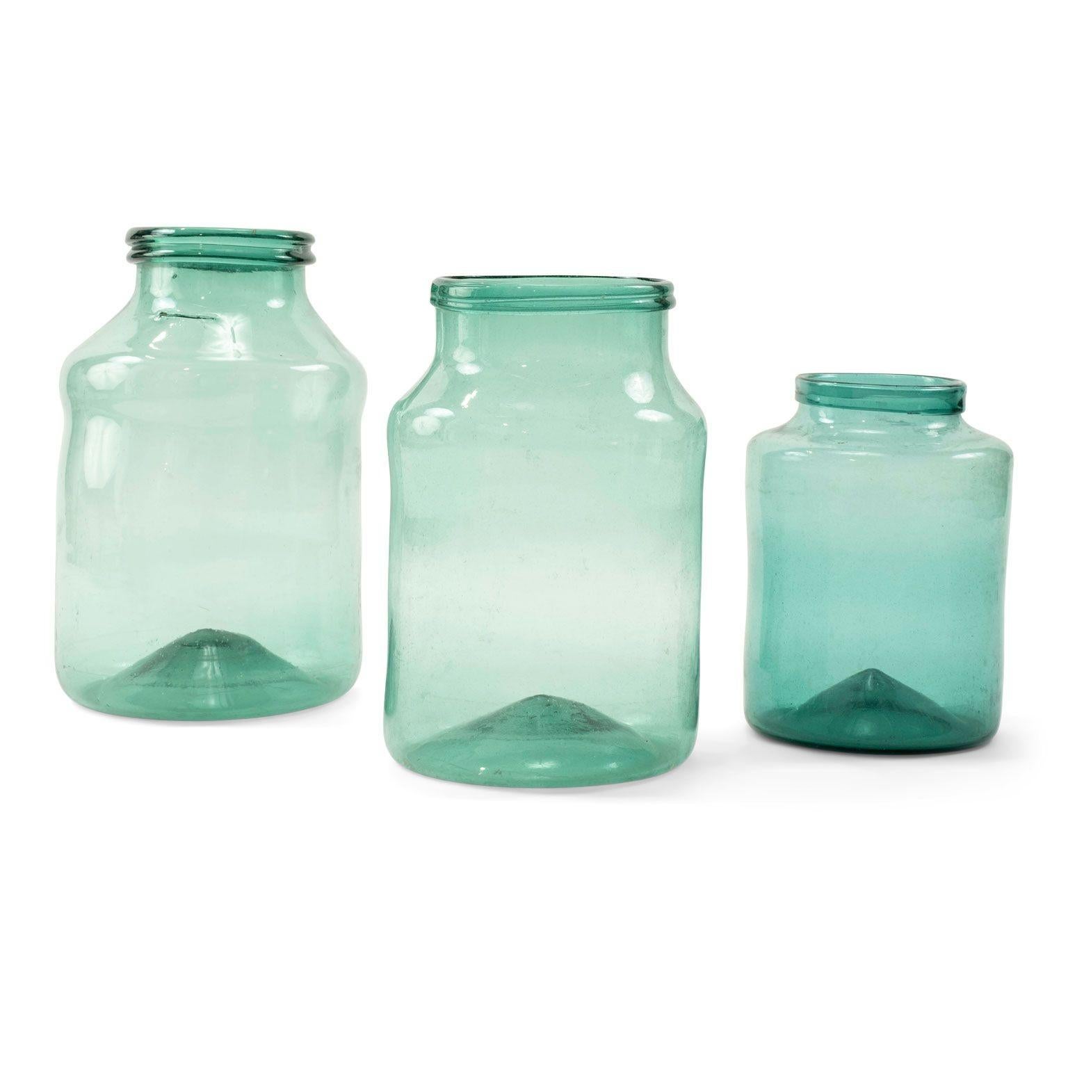 Großes mundgeblasenes antikes Glas JAR im Angebot 1