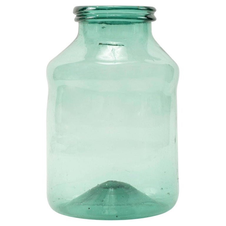 Large HandBlown Antique Glass Jar For Sale at 1stDibs