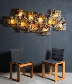 Large Hand-Blown Glass Patchwork Wall Sconce by Toni Zuccheri for Venini, 1970s