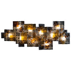 Large Hand-Blown Glass Patchwork Wall Sconce by Toni Zuccheri for Venini, 1970s