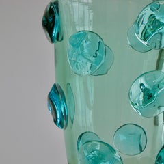 Large hand-blown glass vase, Italy, Murano.
