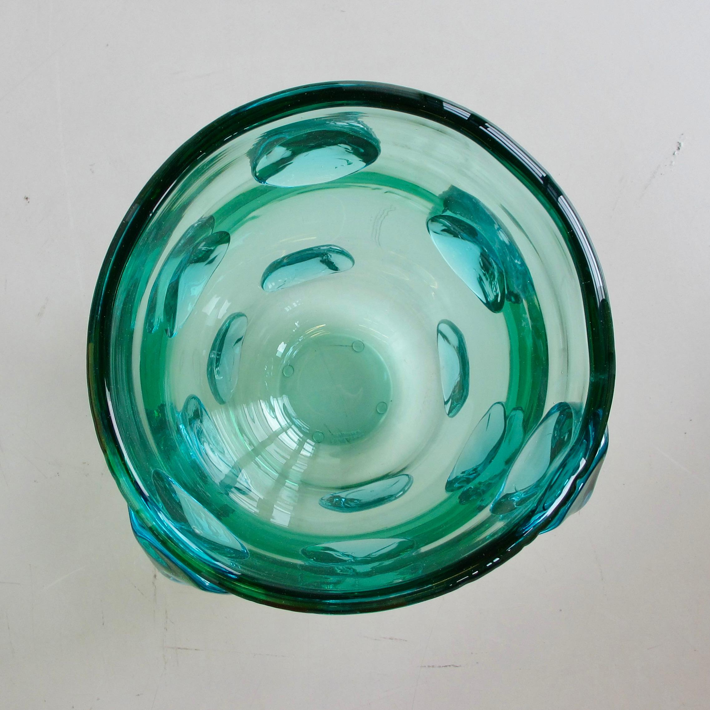 Italian Large hand-blown glass vase, Italy, Murano.